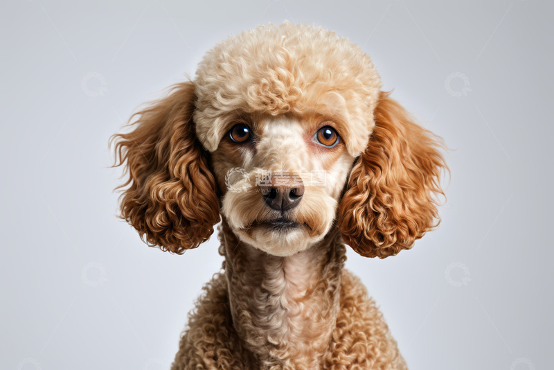 高清大图下载【趣麦麦图】棕色贵宾犬近距离特写