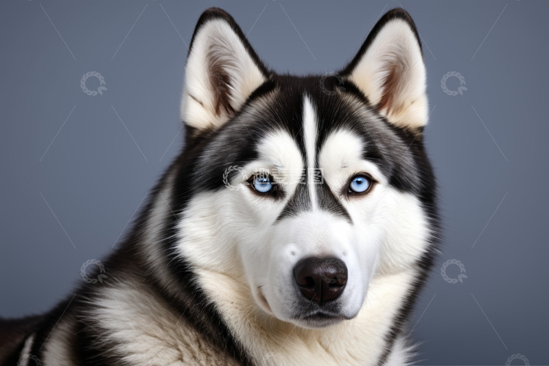 高清大图下载【趣麦麦图】哈士奇宠物特写