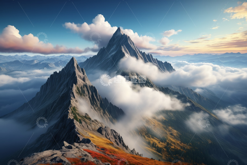 高清大图下载【趣麦麦图】高山云海自然风光
