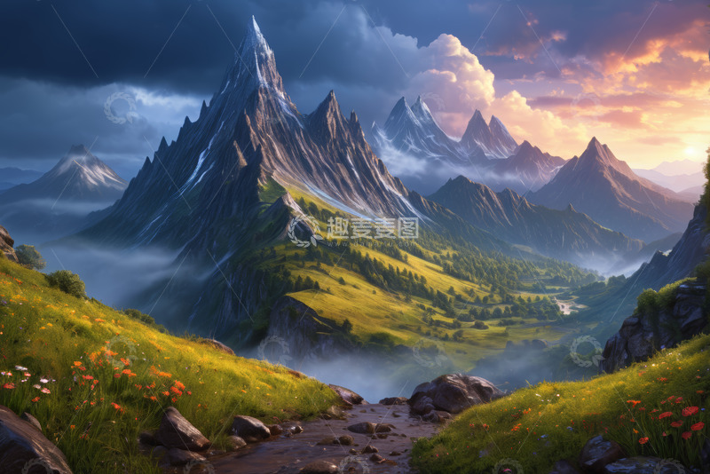 高清大图下载【趣麦麦图】壮丽山景自然风光