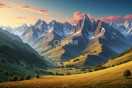 山地草原自然风光