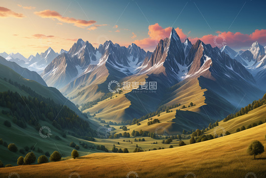 山地草原自然风光