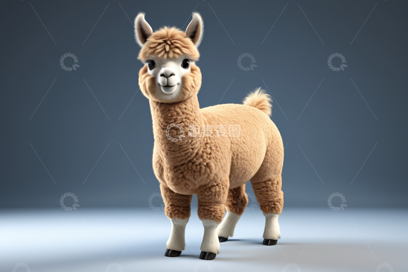 高清大图下载【趣麦麦图】可爱羊驼特写素材