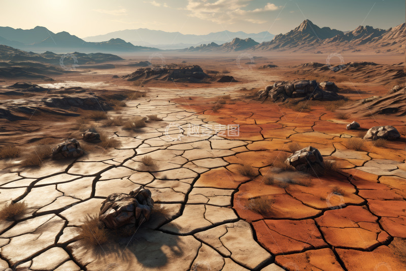 高清大图下载【趣麦麦图】干旱沙漠荒野景象