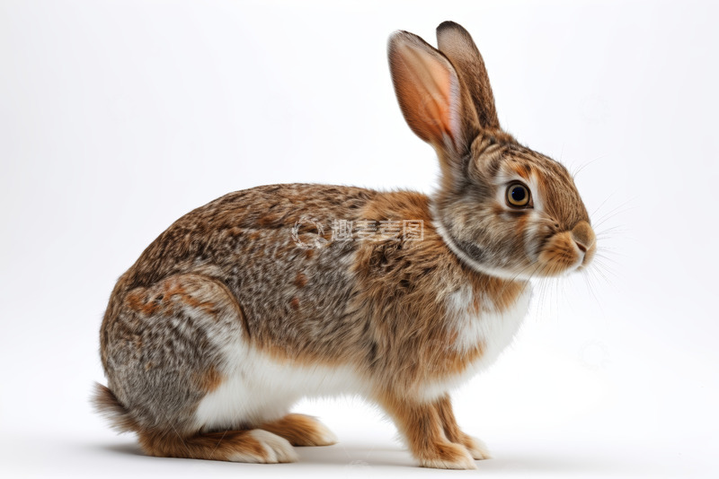 高清大图下载【趣麦麦图】坐姿棕色兔子特写