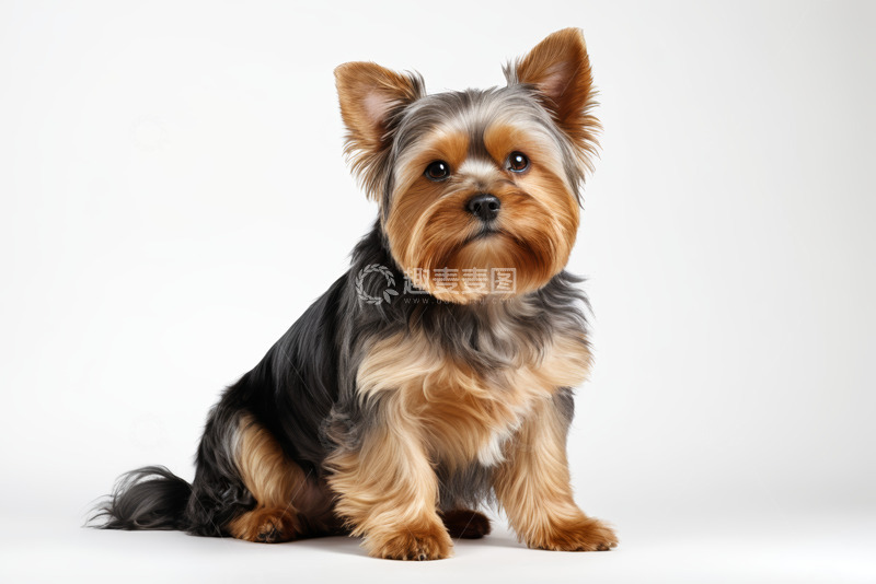 高清大图下载【趣麦麦图】坐着的约克夏犬