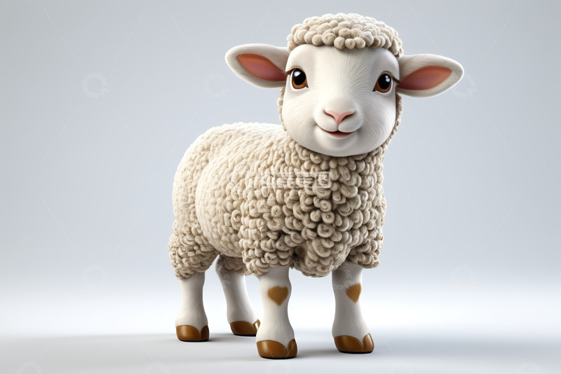 高清大图下载【趣麦麦图】卡通绵羊形象素材