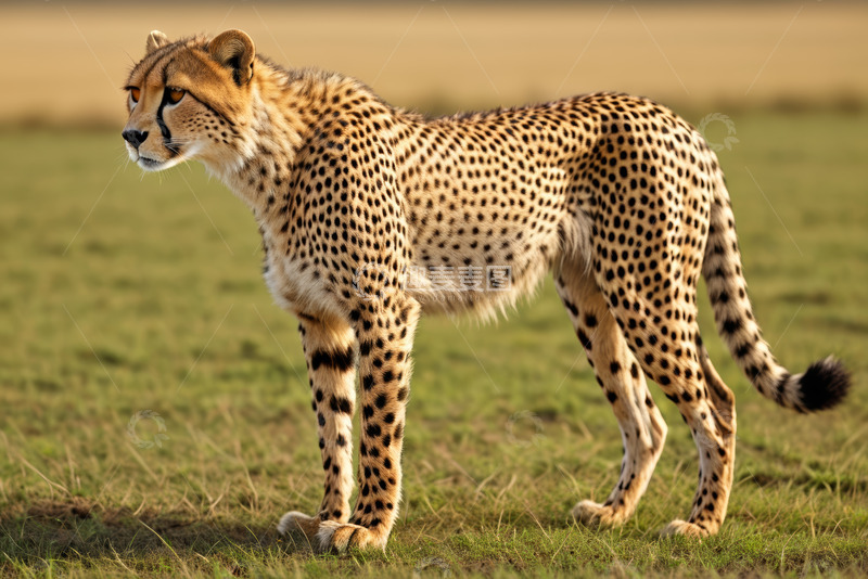 高清大图下载【趣麦麦图】非洲草原上站立的猎豹