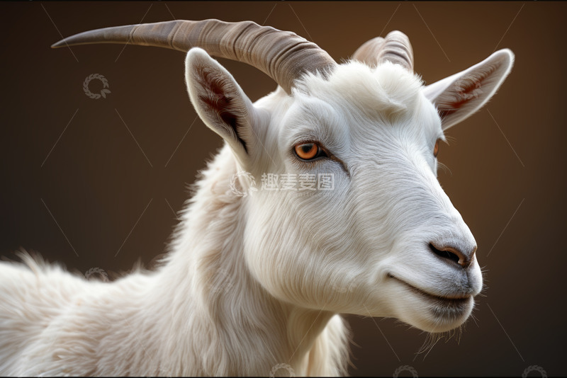 高清大图下载【趣麦麦图】白山羊特写素材
