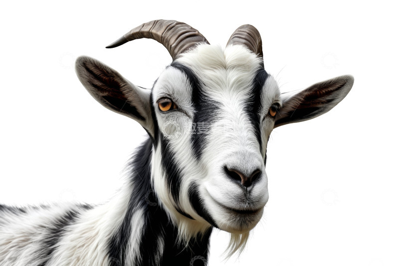 高清大图下载【趣麦麦图】黑白山羊特写