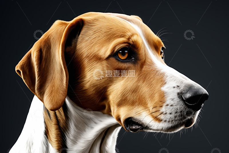 高清大图下载【趣麦麦图】狗的侧面特写