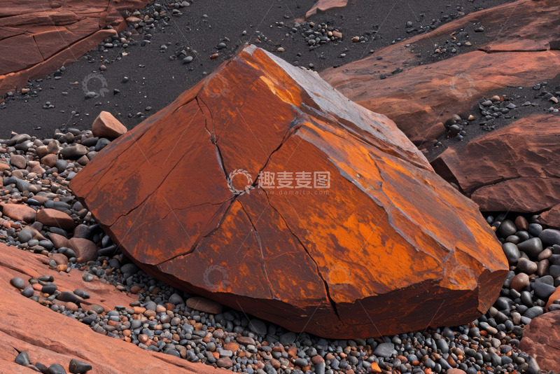 高清大图下载【趣麦麦图】红褐色岩石特写