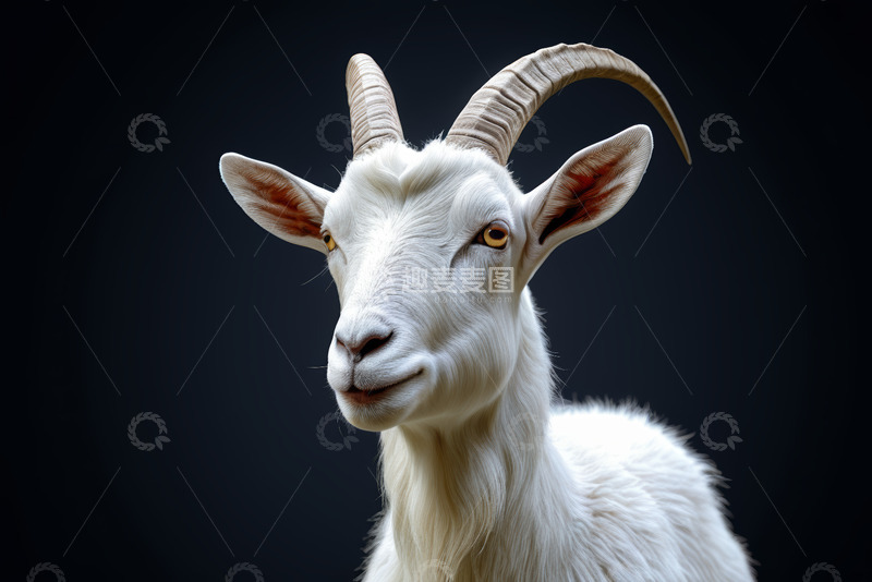 高清大图下载【趣麦麦图】白山羊特写