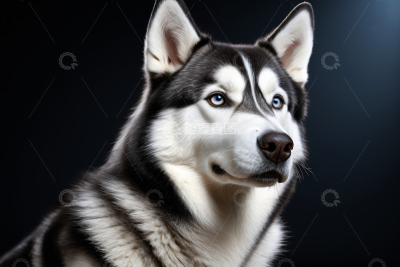 高清大图下载【趣麦麦图】哈士奇宠物特写