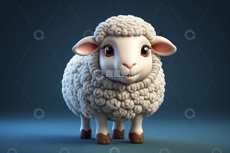 高清大图下载【趣麦麦图】可爱卡通绵羊形象素材