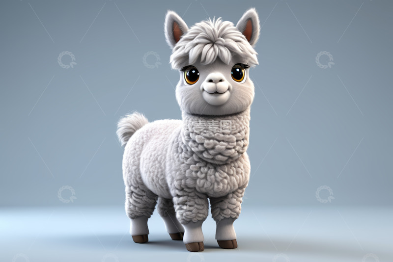 高清大图下载【趣麦麦图】可爱卡通羊驼形象