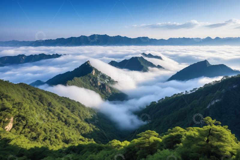 高清大图下载【趣麦麦图】山峦云海自然风光全景