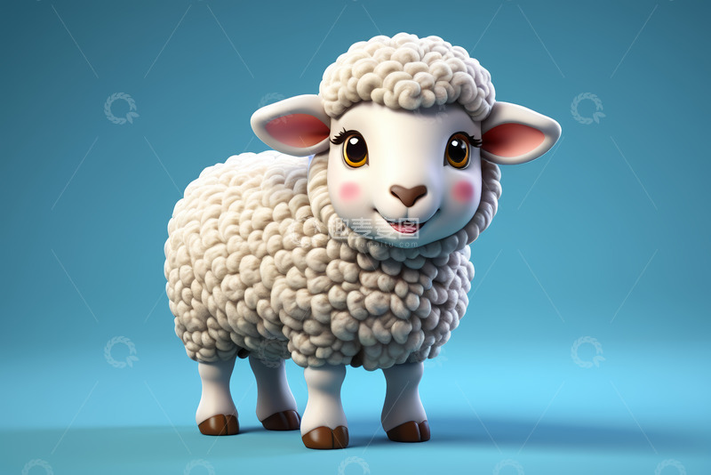 高清大图下载【趣麦麦图】卡通绵羊形象素材