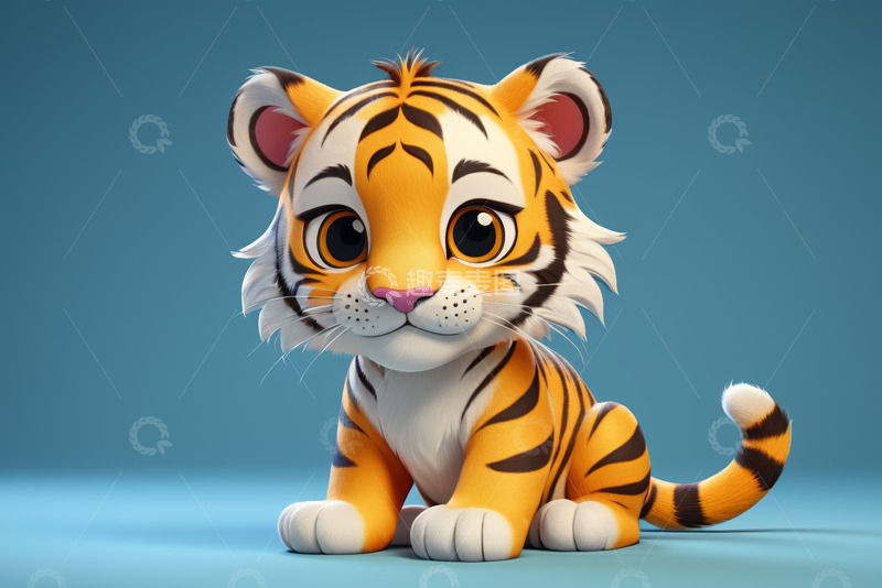 高清大图下载【趣麦麦图】可爱卡通小老虎形象素材