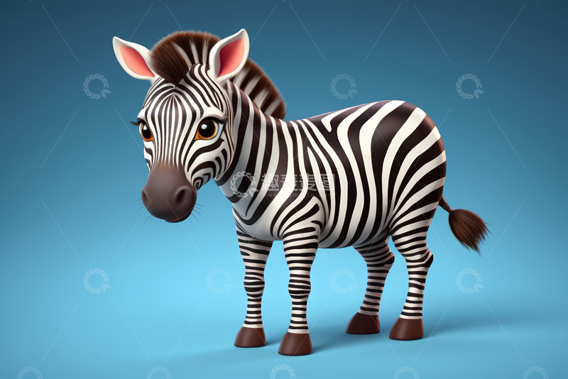 高清大图下载【趣麦麦图】卡通斑马形象素材