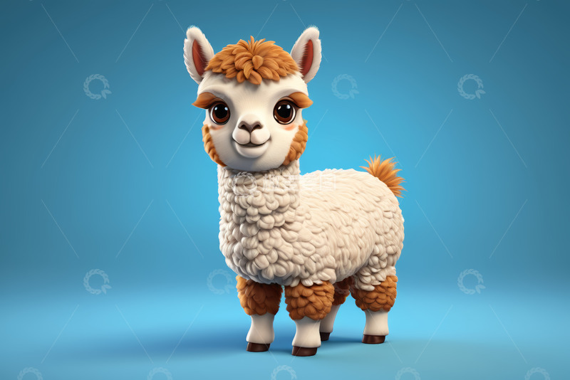 高清大图下载【趣麦麦图】卡通羊驼形象素材