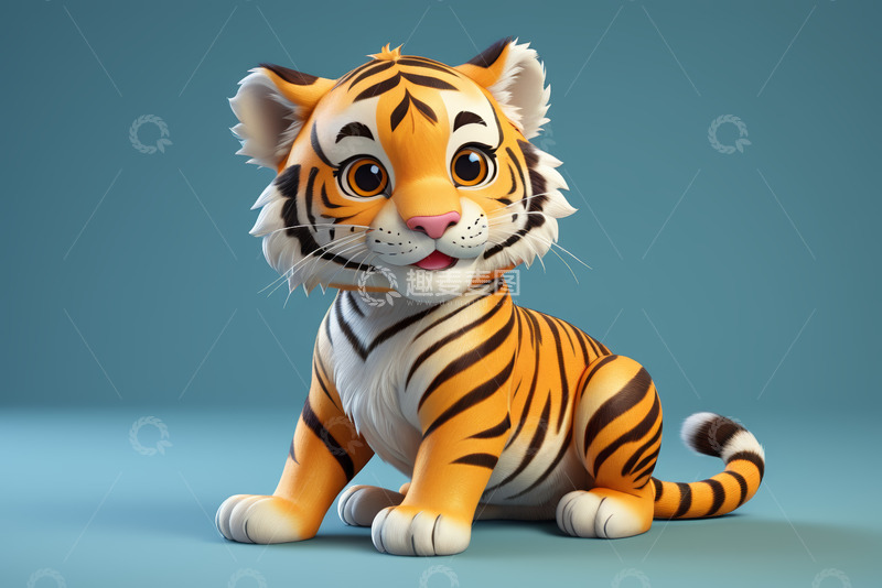高清大图下载【趣麦麦图】可爱卡通小老虎形象素材