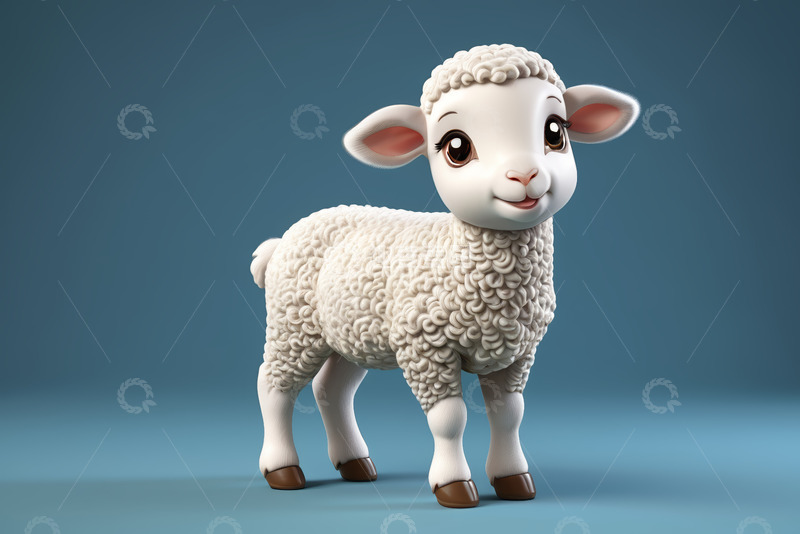 高清大图下载【趣麦麦图】卡通绵羊形象素材