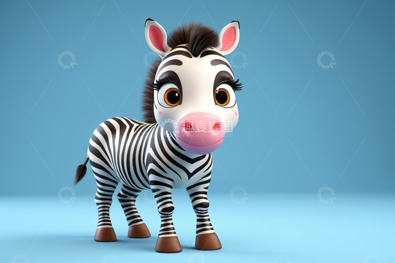 高清大图下载【趣麦麦图】卡通斑马形象