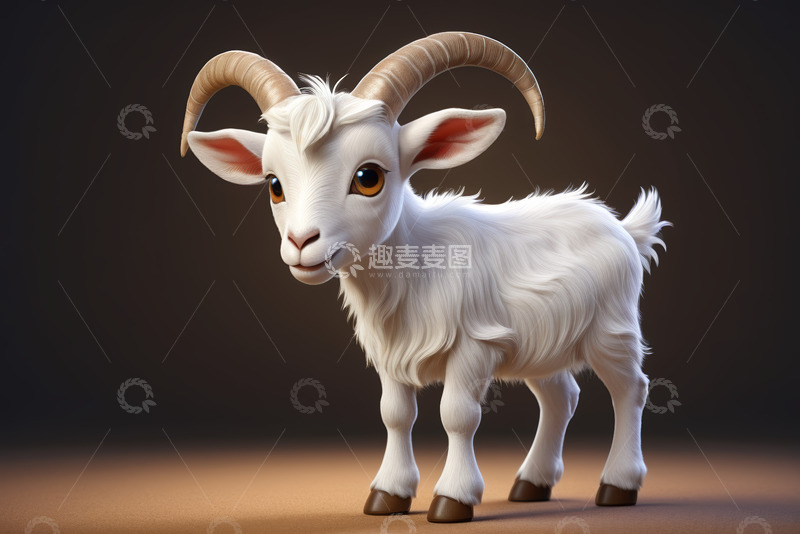高清大图下载【趣麦麦图】可爱卡通山羊形象素材