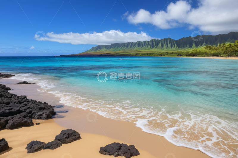 高清大图下载【趣麦麦图】夏威夷海滩海洋自然风光