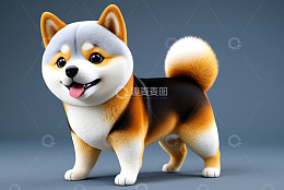 可爱卡通柴犬形象