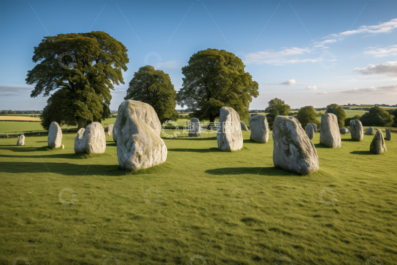 高清大图下载【趣麦麦图】草地上的巨石景观