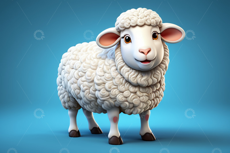 高清大图下载【趣麦麦图】卡通绵羊形象素材