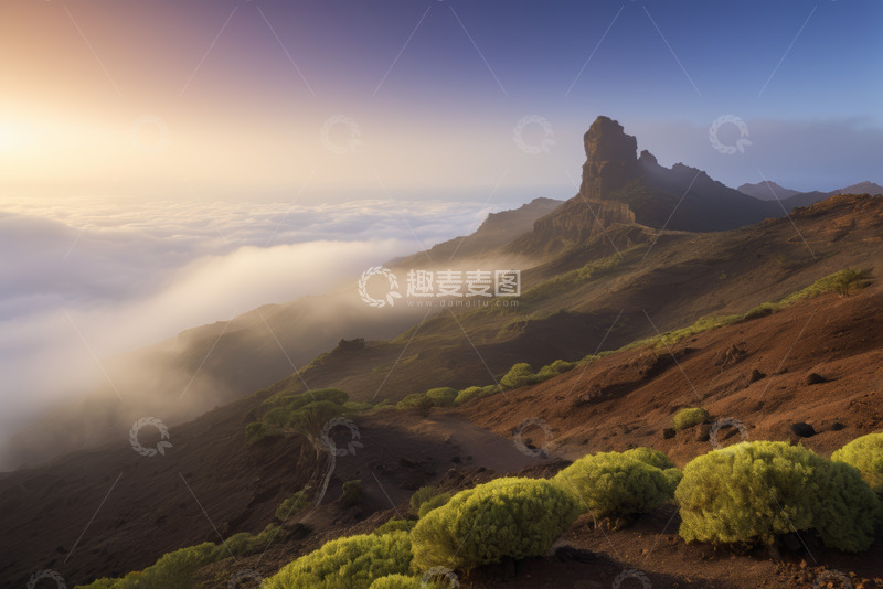 高清大图下载【趣麦麦图】山间云海日出自然风光