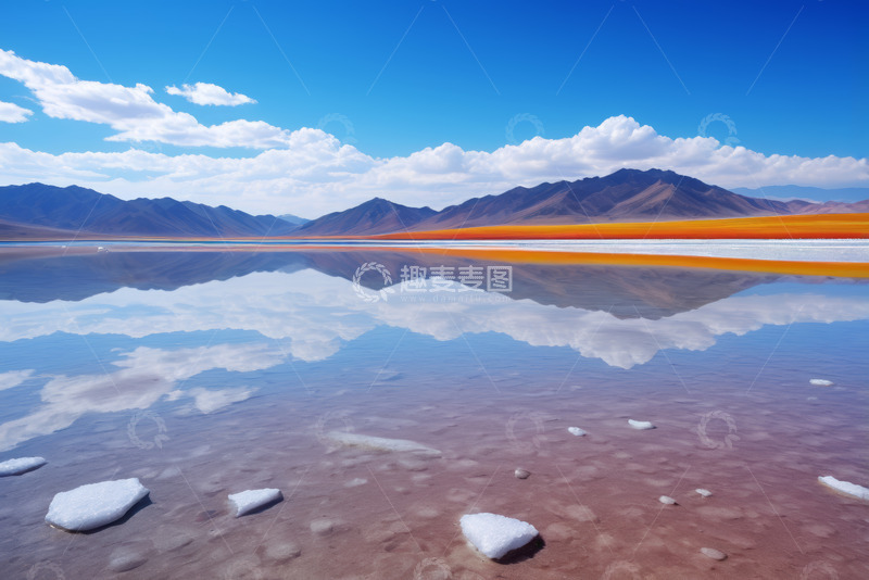 高清大图下载【趣麦麦图】盐湖自然风光全景