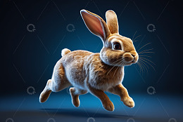 奔跑的可爱兔子