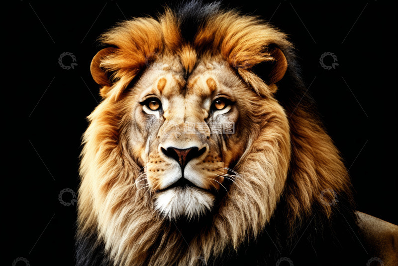 高清大图下载【趣麦麦图】雄狮特写肖像