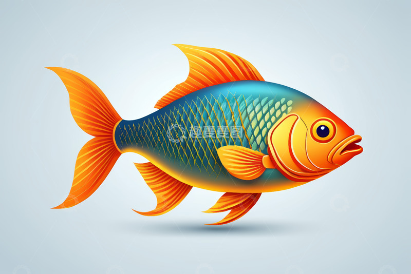 高清大图下载【趣麦麦图】彩色动画鱼图像素材