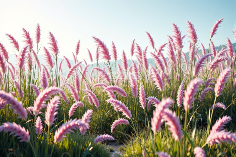 高清大图下载【趣麦麦图】户外粉色草自然风光