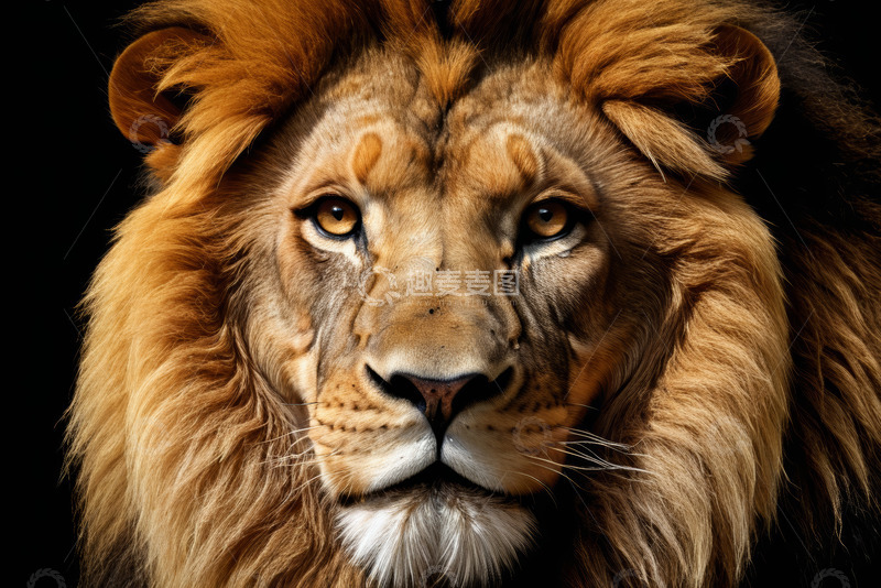 高清大图下载【趣麦麦图】雄狮头部特写
