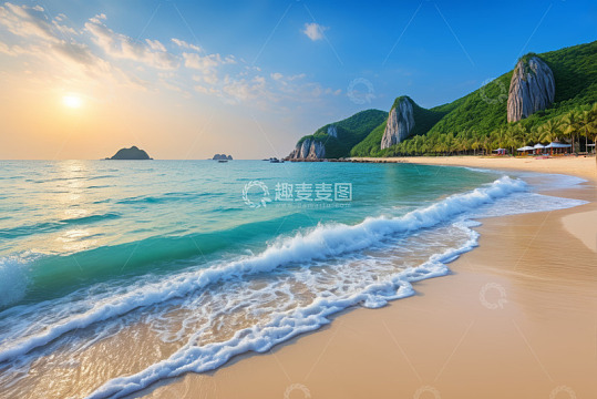 美丽海滩海洋自然风光