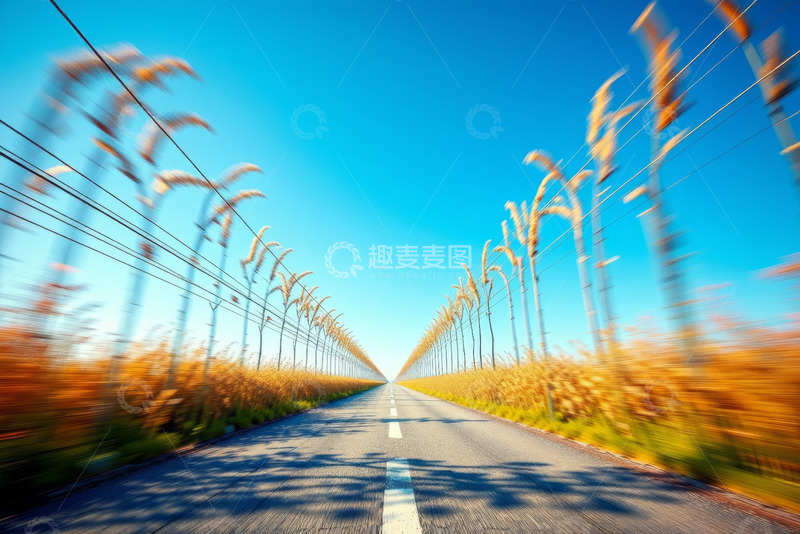 高清大图下载【趣麦麦图】秋日户外道路风景
