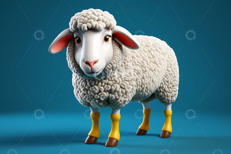 高清大图下载【趣麦麦图】卡通绵羊形象素材