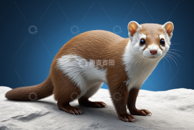 高清大图下载【趣麦麦图】站立的鼬类动物特写