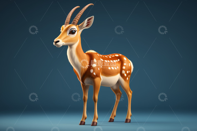 高清大图下载【趣麦麦图】卡通小鹿形象素材