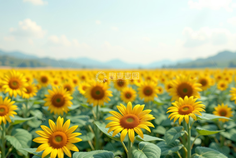 高清大图下载【趣麦麦图】向日葵田自然风光