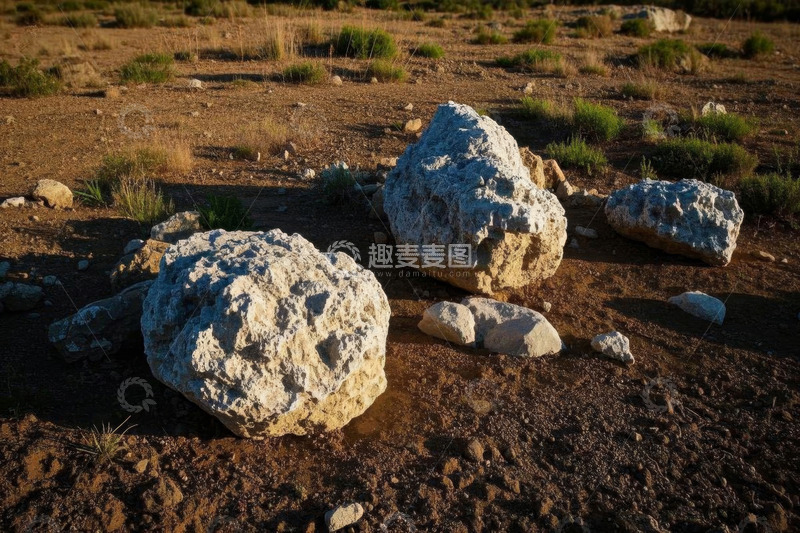 高清大图下载【趣麦麦图】户外荒野中的大型岩石景观