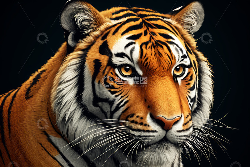 高清大图下载【趣麦麦图】特写老虎肖像