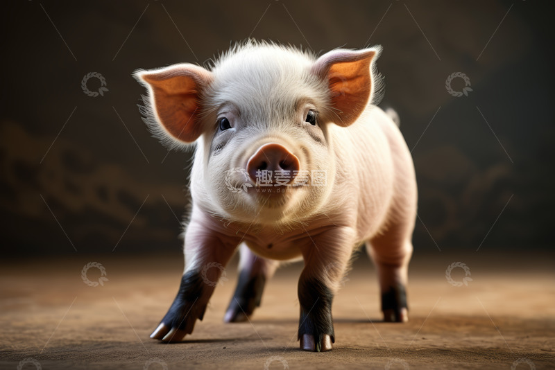 高清大图下载【趣麦麦图】可爱小猪特写素材