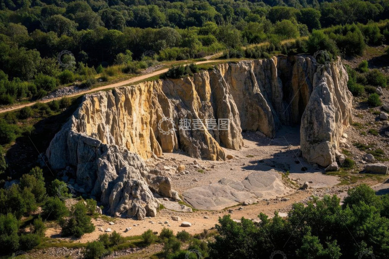 高清大图下载【趣麦麦图】岩石地貌自然风光俯瞰景